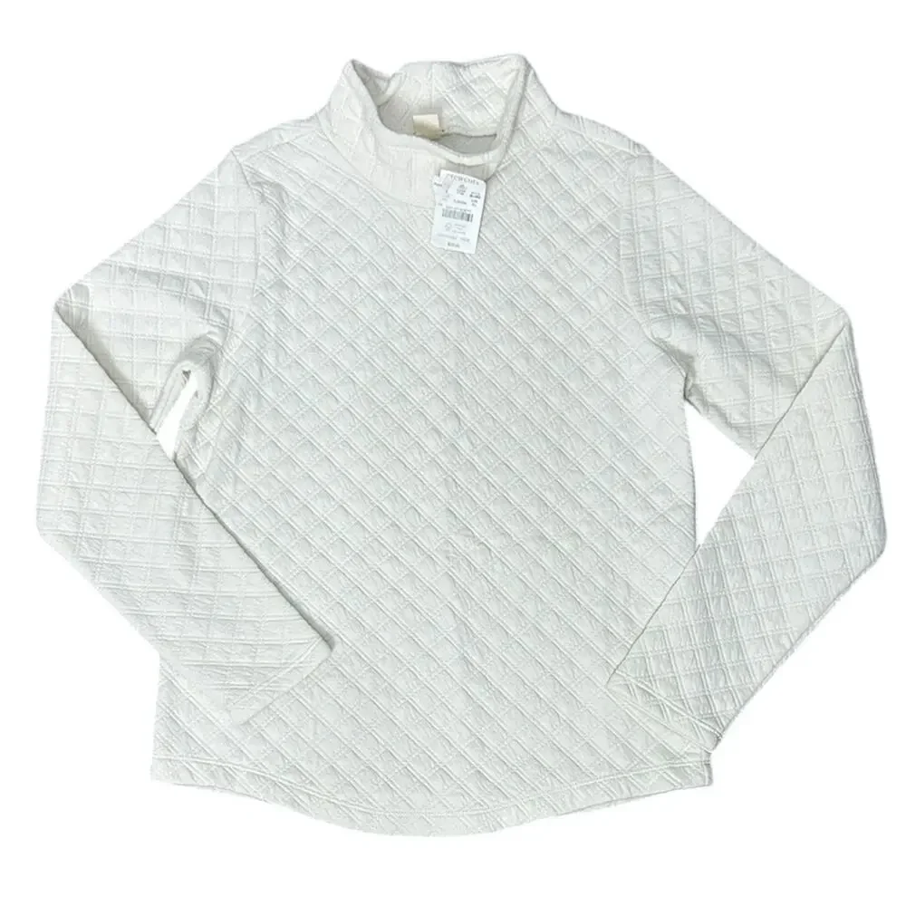 Crewcuts Cream Quilted Long Sleeve Top Kids Size XL